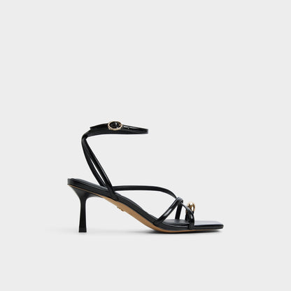 Elodiah Black Women's Travel essentials - Strappy heeled sandal, Stiletto heel - Black