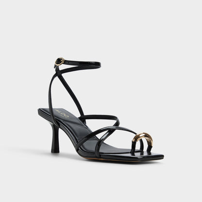 Elodiah Black Women's Travel essentials - Strappy heeled sandal, Stiletto heel - Black
