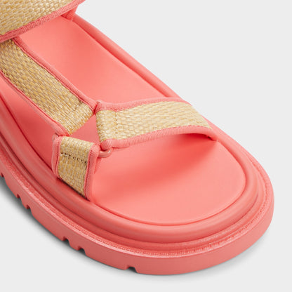 Oceana Coral Women's Footbed sandals - Footbed sandal - Coral
