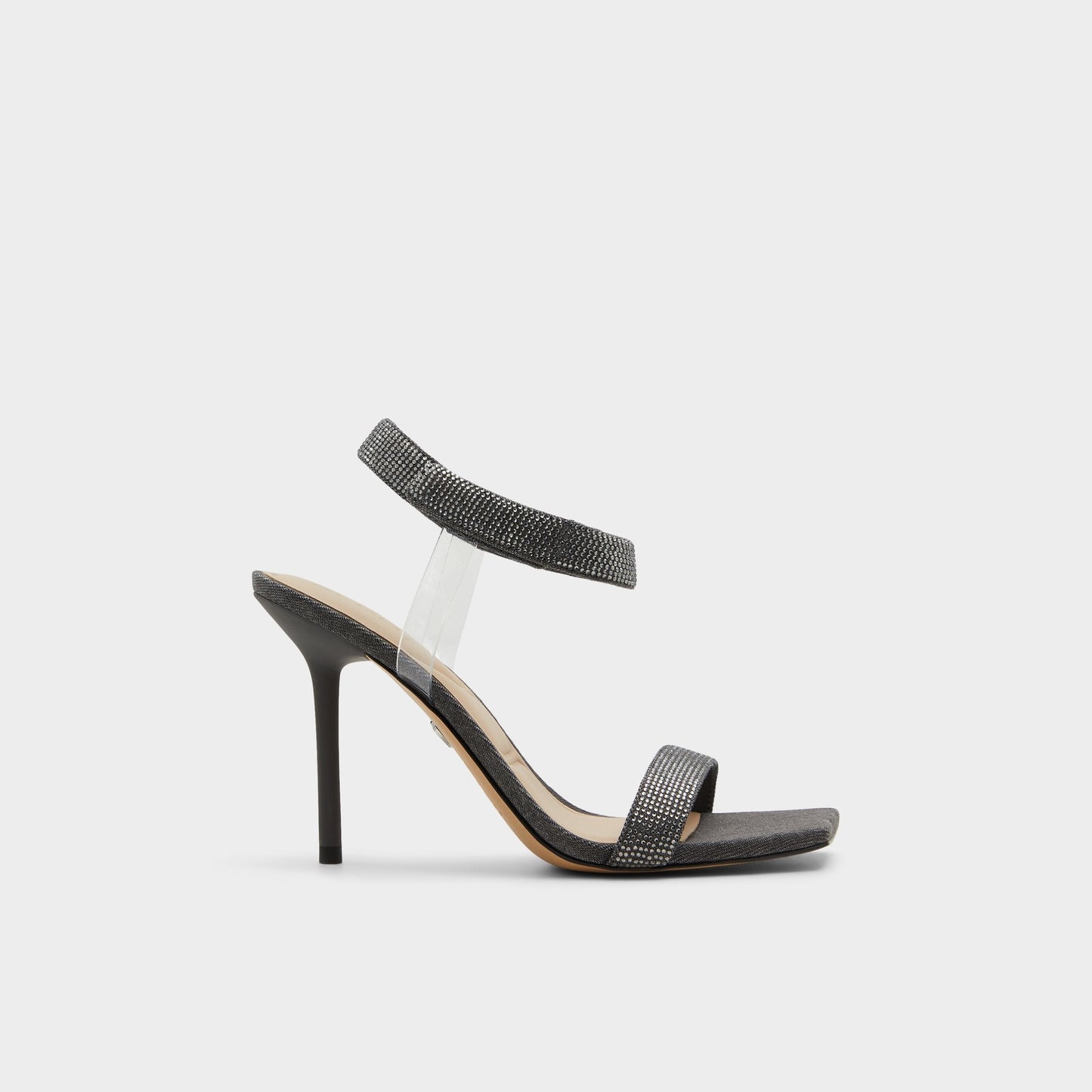 Rosy Dark Grey Women's Strappy sandals - Strappy heeled sandal - Dark Grey