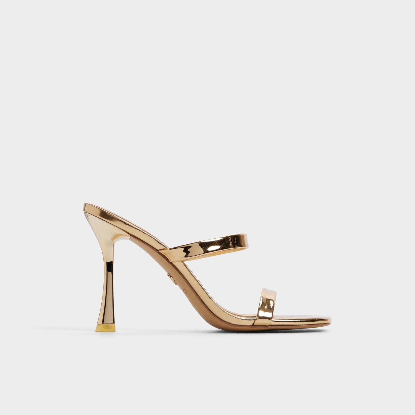 Evalyn in Gold - Strappy heeled sandal, Stiletto heel - Gold