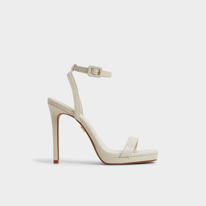 Kaathy Light Brown Women's Strappy Heels - Strappy heeled sandal - Light Brown