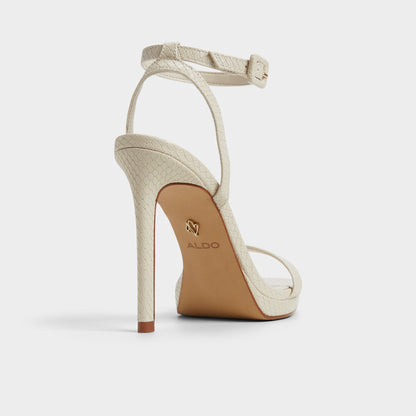 Kaathy Light Brown Women's Strappy Heels - Strappy heeled sandal - Light Brown
