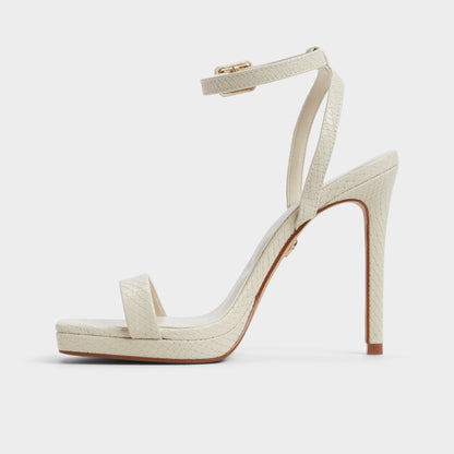 Kaathy Light Brown Women's Strappy Heels - Strappy heeled sandal - Light Brown