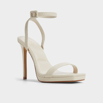 Kaathy Light Brown Women's Strappy Heels - Strappy heeled sandal - Light Brown