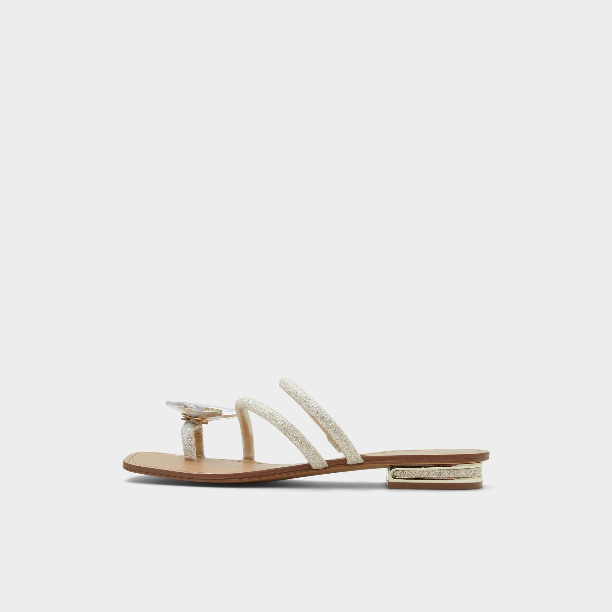 Garberia Silver Women's Flats - Flip flop - Silver