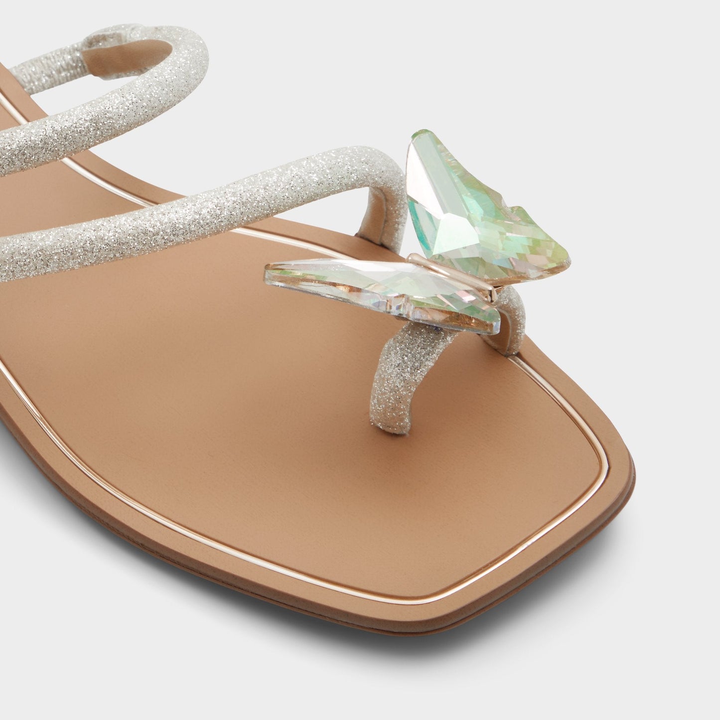 Garberia Silver Women's Flats - Flip flop - Silver
