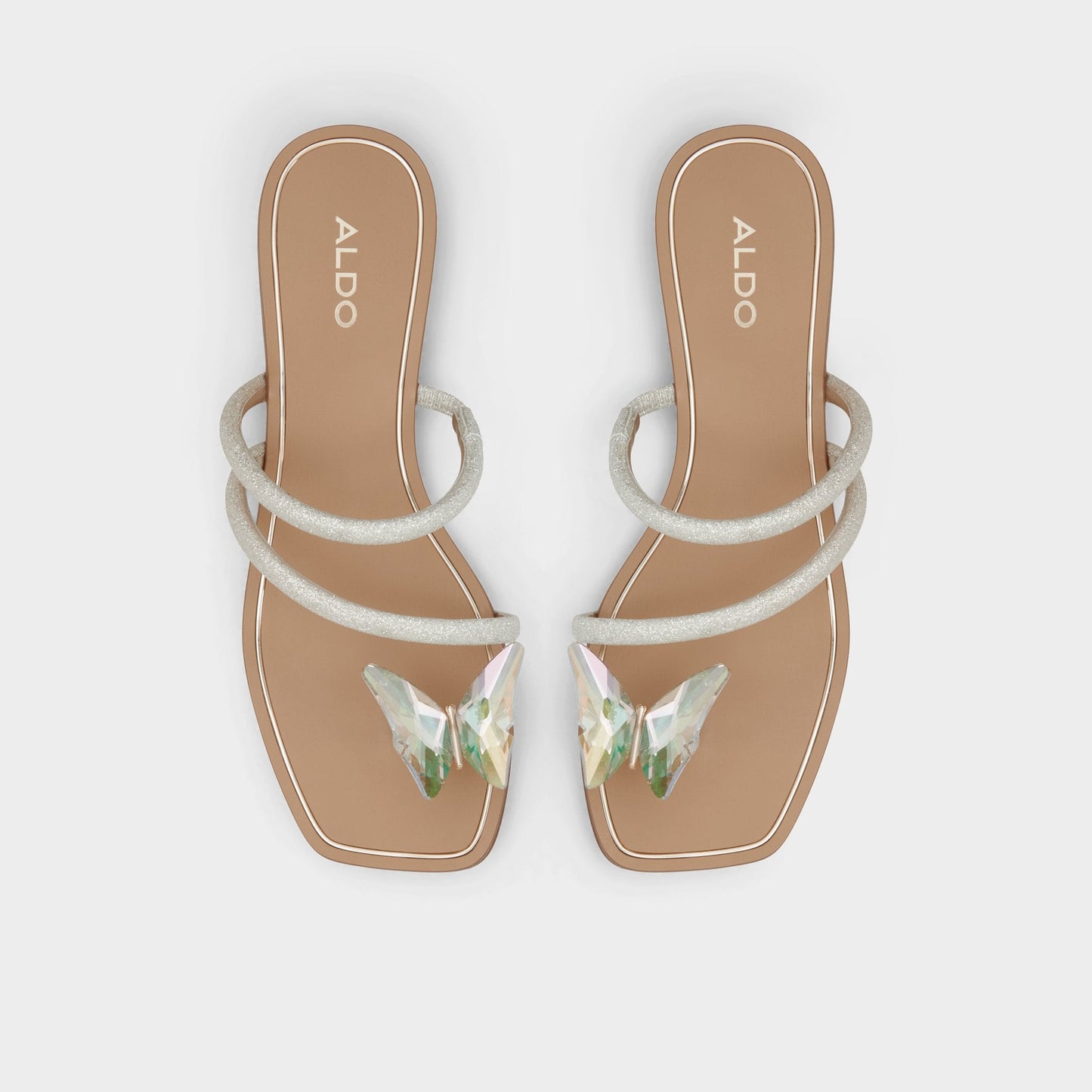 Garberia Silver Women's Flats - Flip flop - Silver