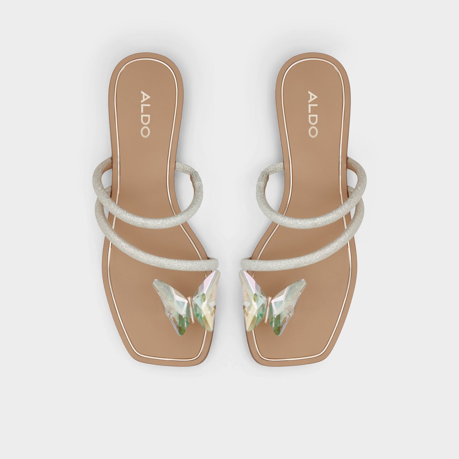 Garberia Silver Women's Flats - Flip flop - Silver
