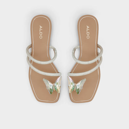 Garberia Silver Women's Flats - Flip flop - Silver