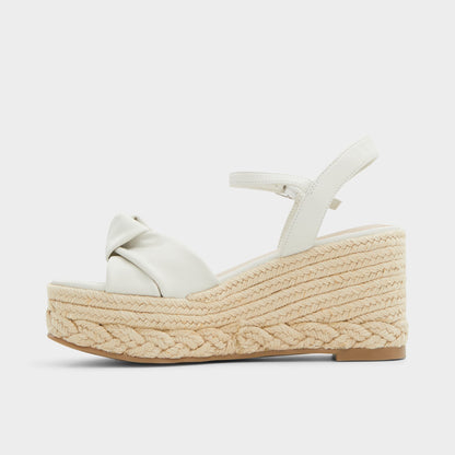 Annamarie White Women's Wedges - Wedge sandal, Wedge heel - White