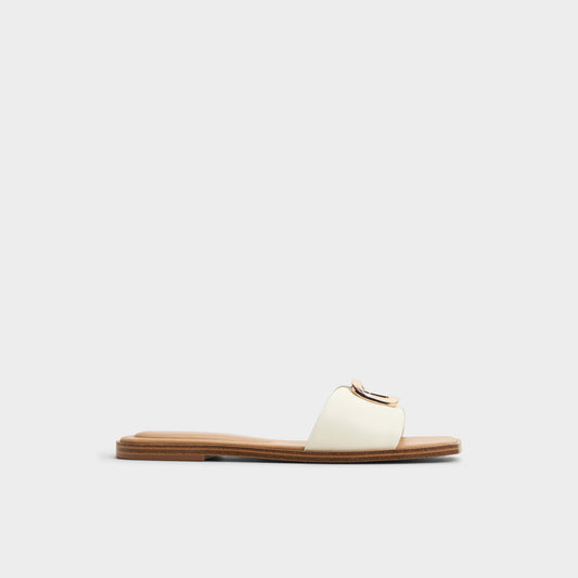 Tidella White Women's Flats - Slide sandal - White