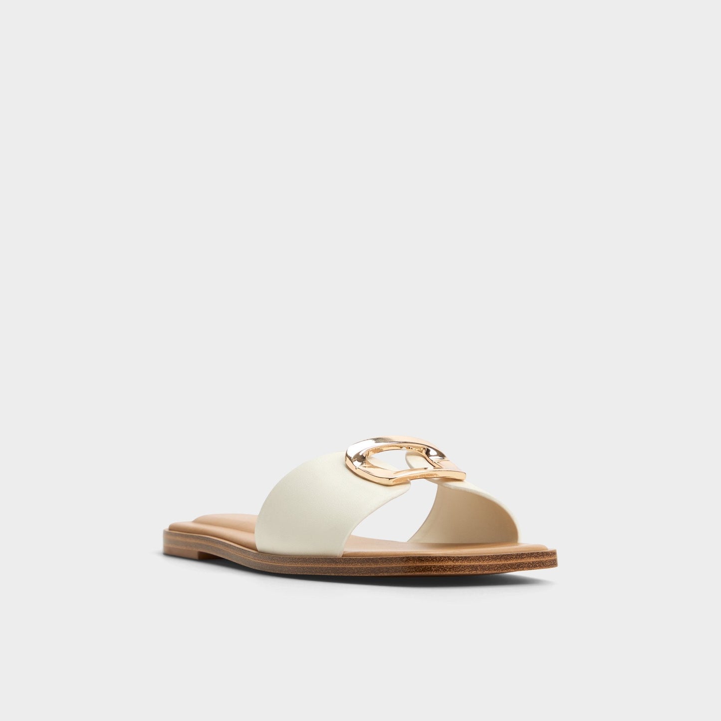 Tidella White Women's Flats - Slide sandal - White