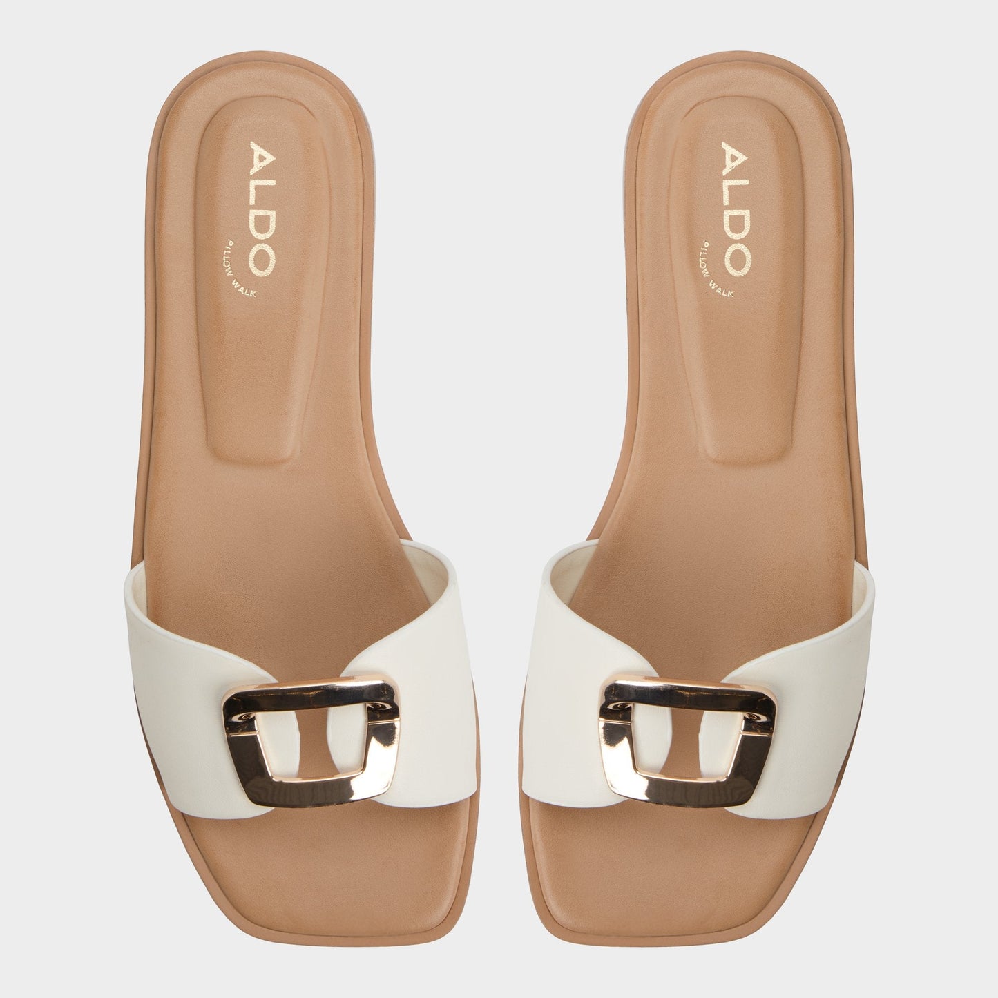 Tidella White Women's Flats - Slide sandal - White
