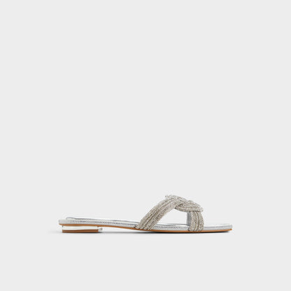 Karlina Silver Women's Iridescent metallics - Slide sandal - Silver