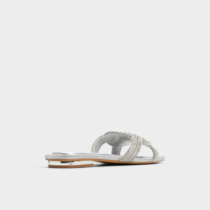 Karlina Silver Women's Iridescent metallics - Slide sandal - Silver