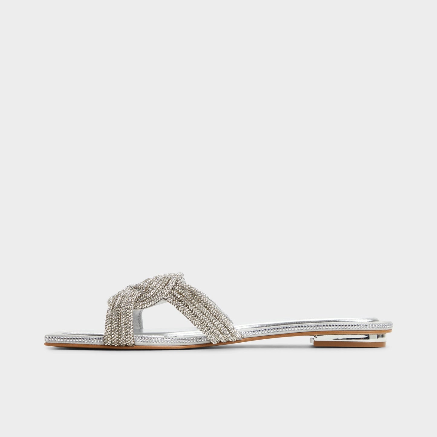 Karlina Silver Women's Iridescent metallics - Slide sandal - Silver