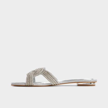 Karlina Silver Women's Iridescent metallics - Slide sandal - Silver