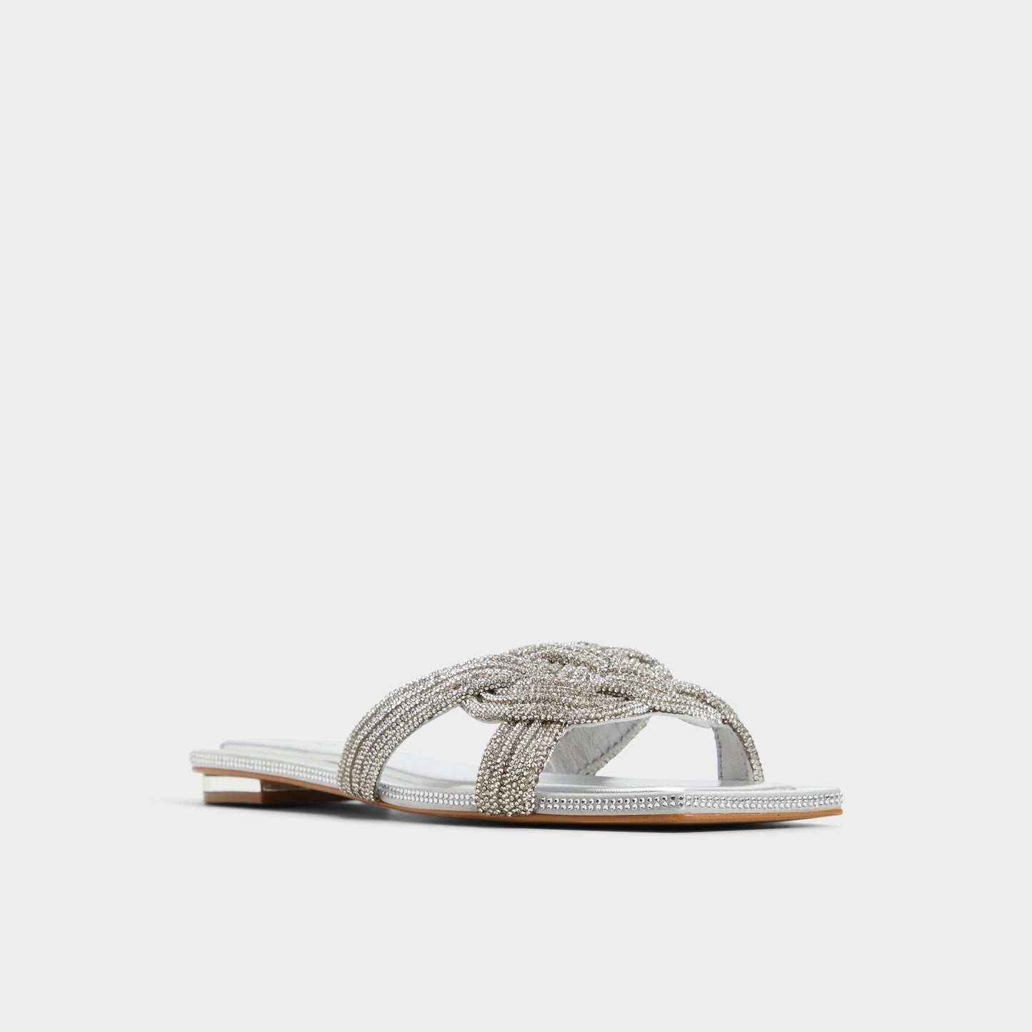 Karlina Silver Women's Iridescent metallics - Slide sandal - Silver
