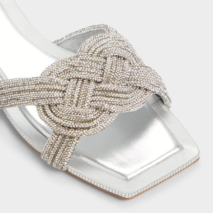 Karlina Silver Women's Iridescent metallics - Slide sandal - Silver