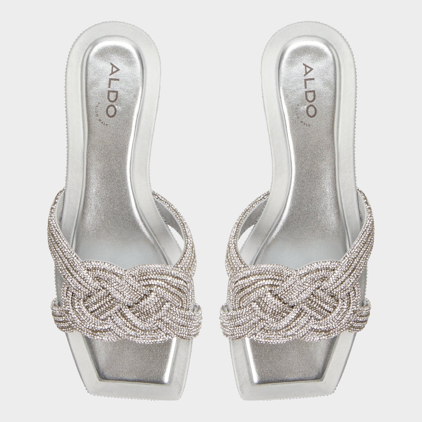 Karlina Silver Women's Iridescent metallics - Slide sandal - Silver