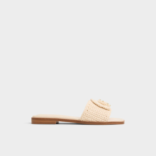 Sabbia Light Beige Women's Flats - Slide sandal - Light beige