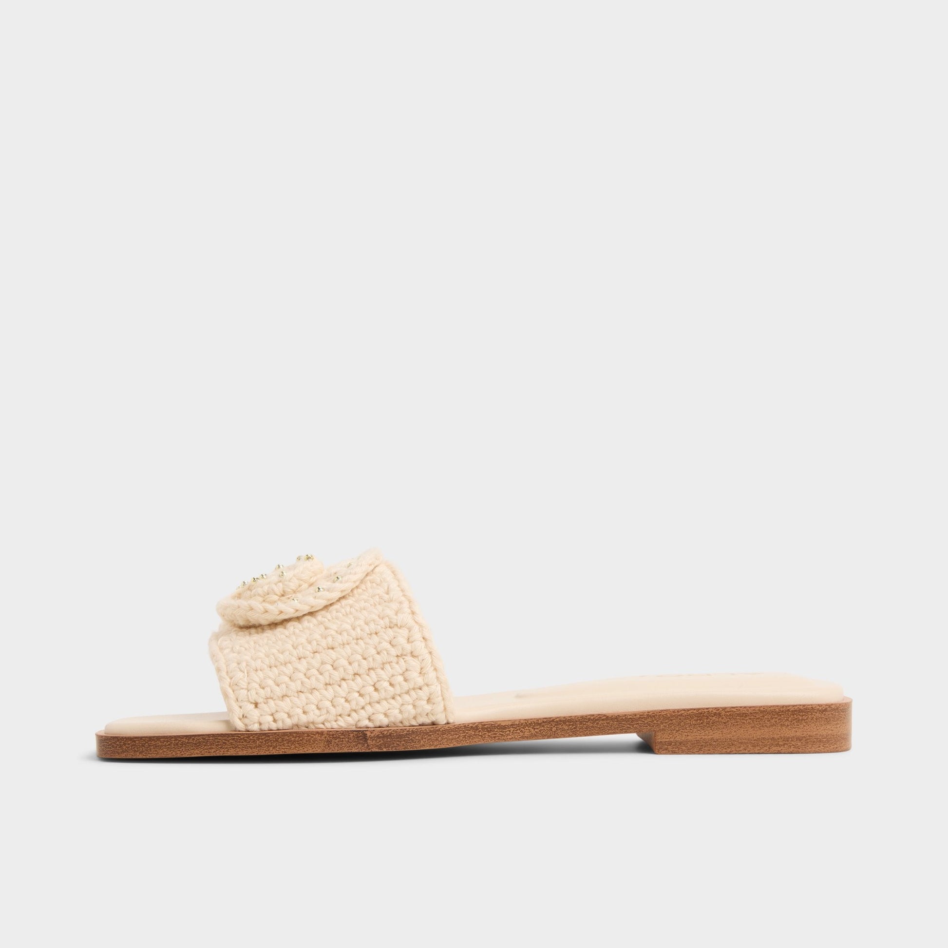 Sabbia Light Beige Women's Flats - Slide sandal - Light beige