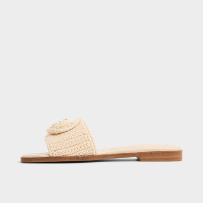 Sabbia Light Beige Women's Flats - Slide sandal - Light beige