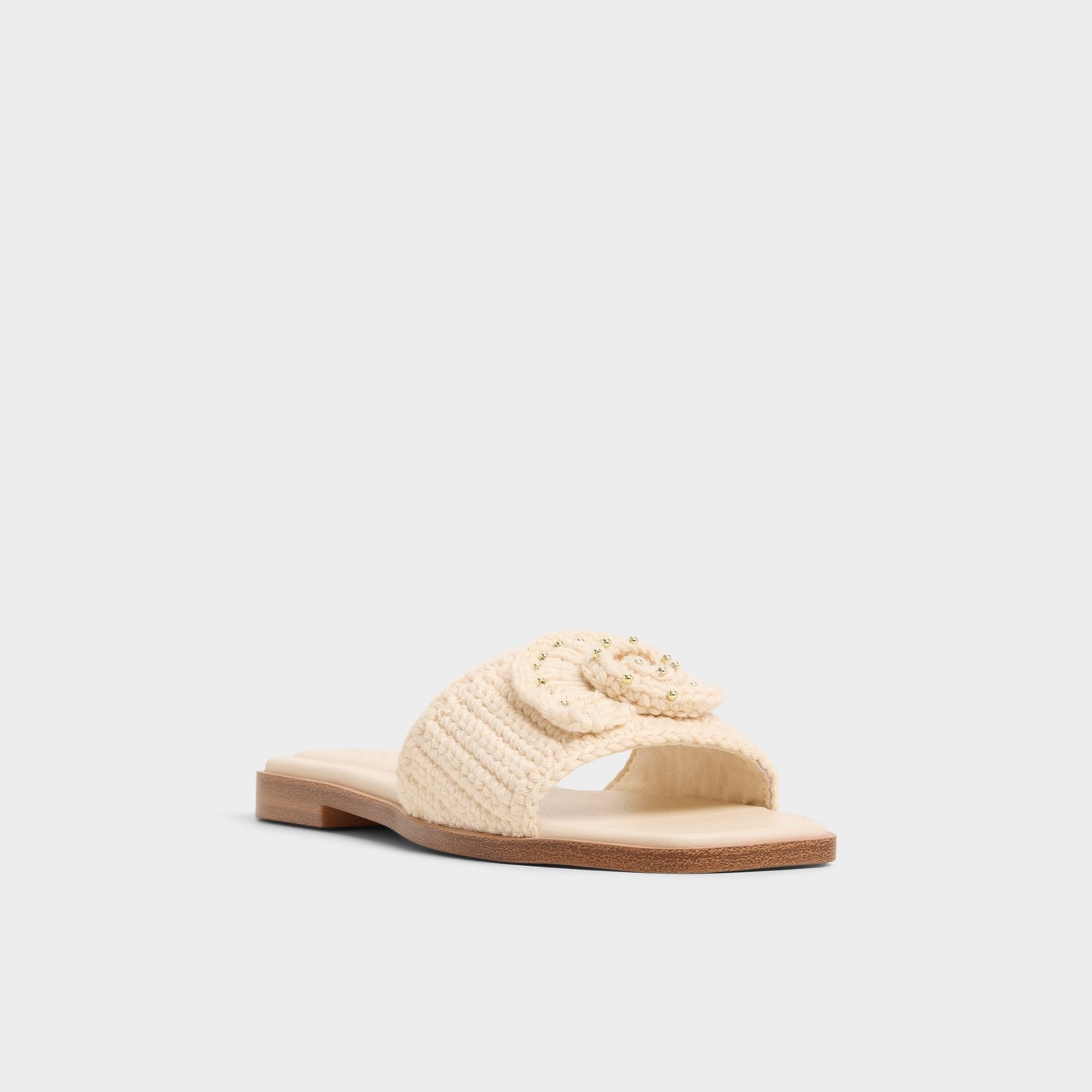Sabbia Light Beige Women's Flats - Slide sandal - Light beige
