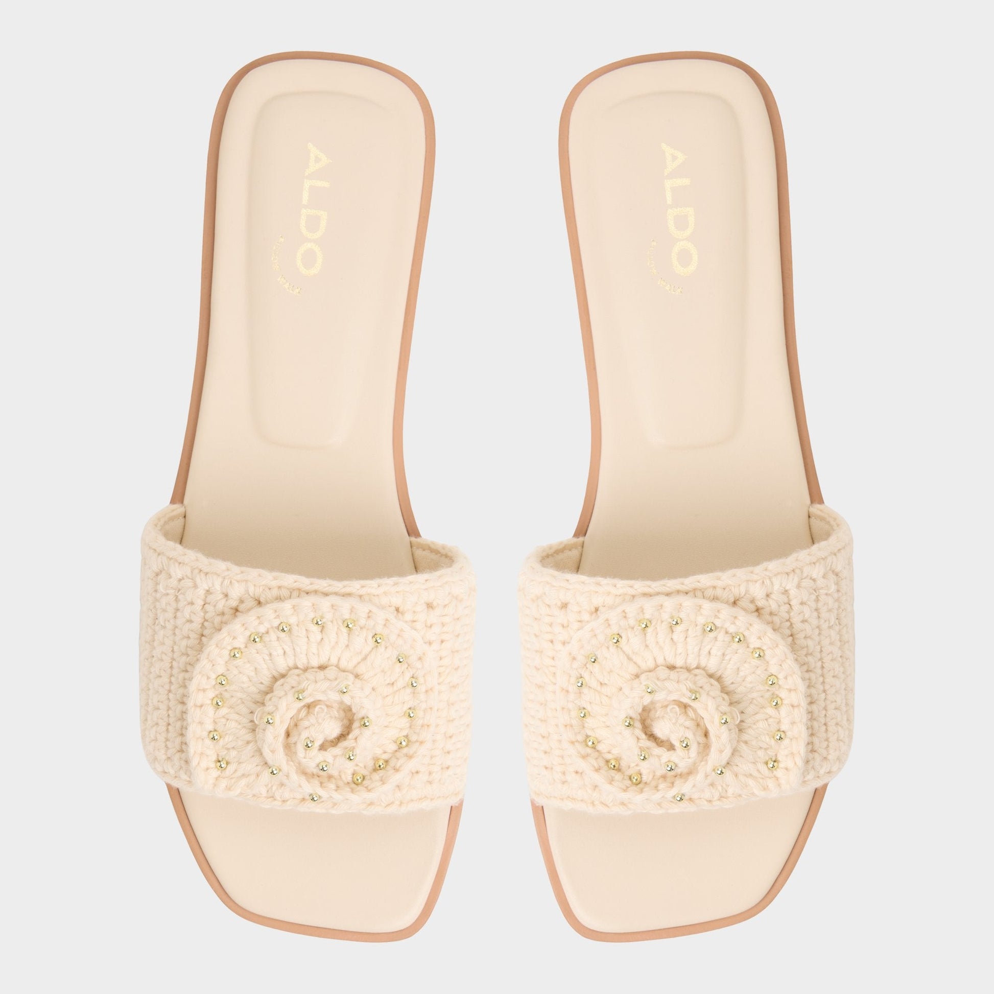 Sabbia Light Beige Women's Flats - Slide sandal - Light beige