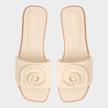 Sabbia Light Beige Women's Flats - Slide sandal - Light beige