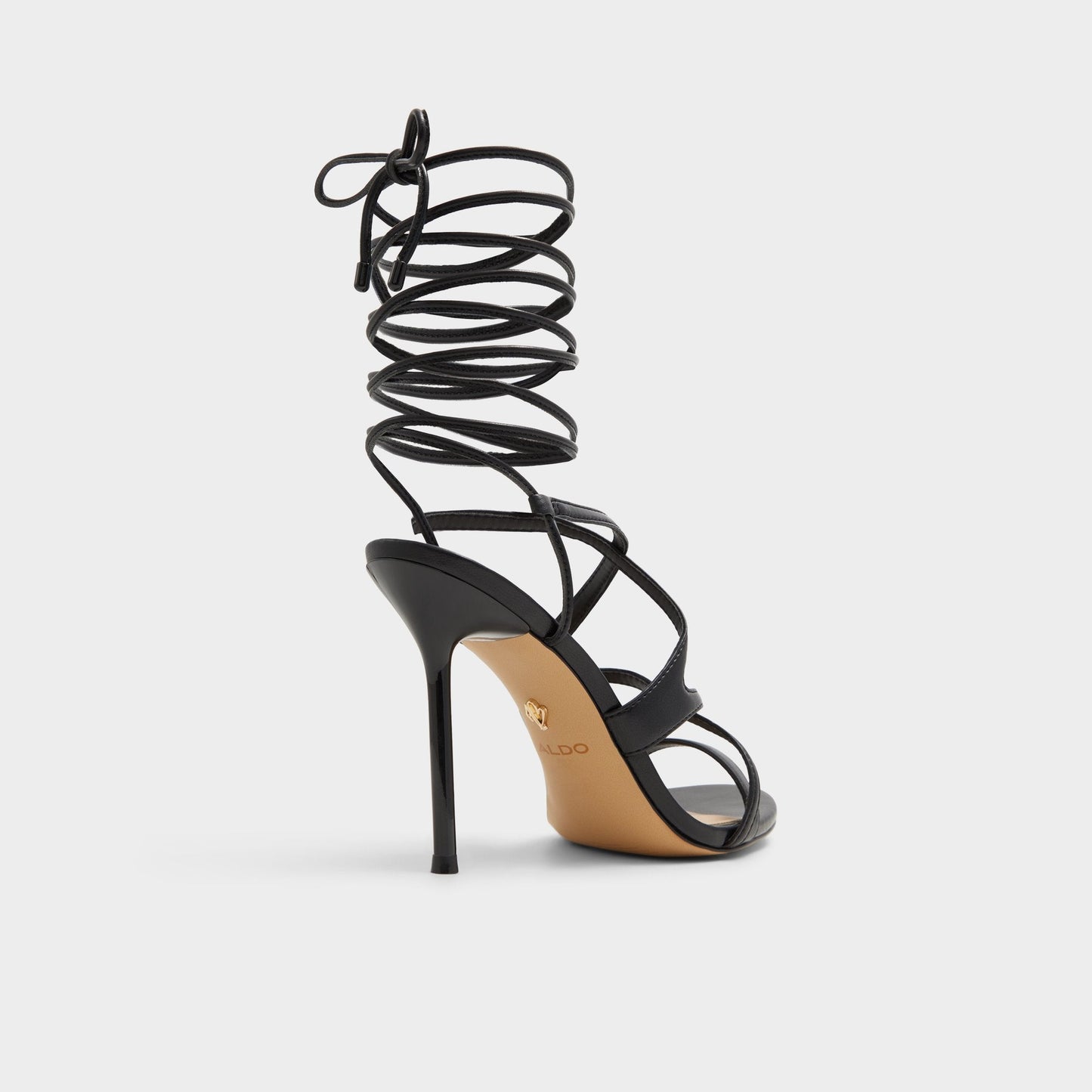 Marylou Black Women's Strappy sandals - Strappy heeled sandal - Black