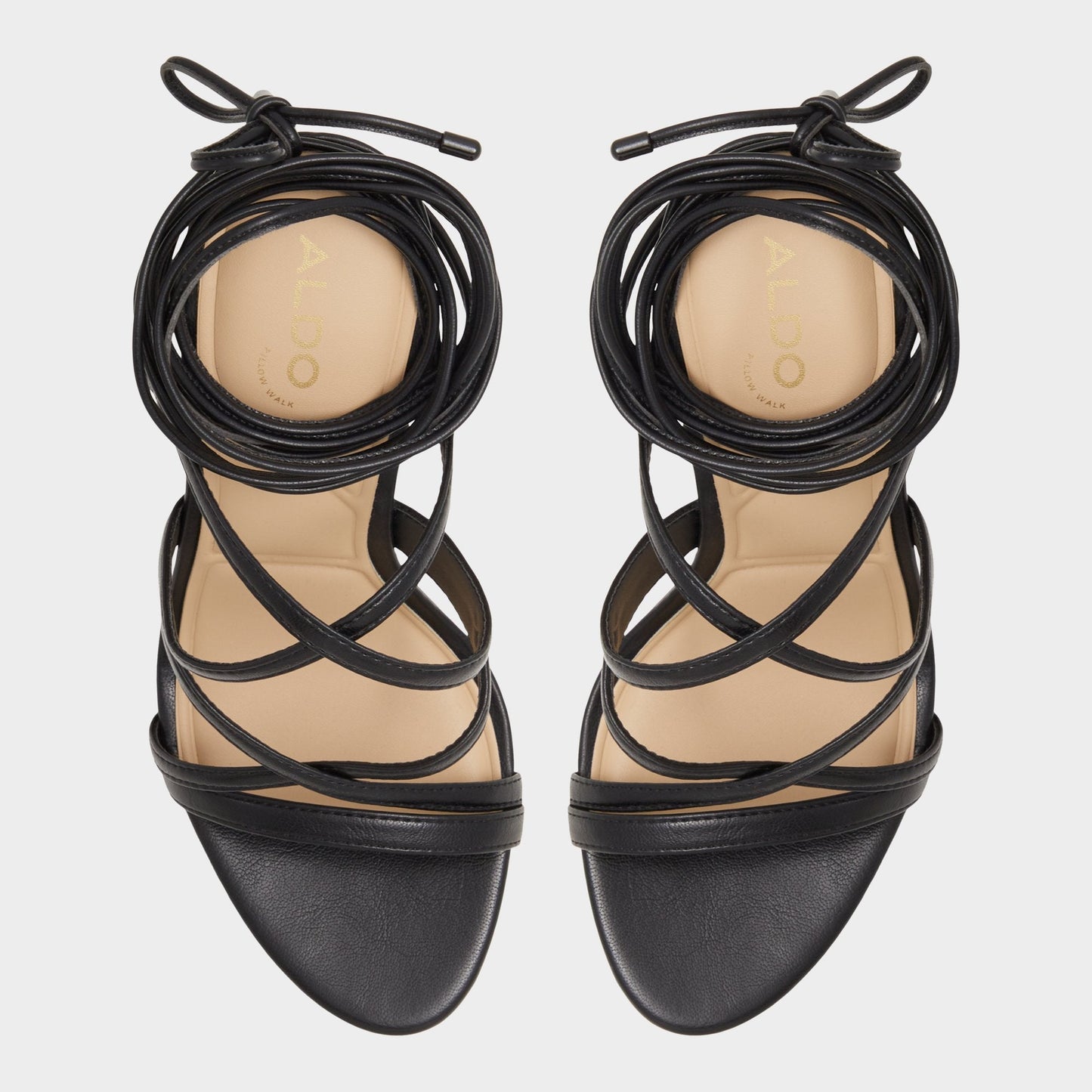 Marylou Black Women's Strappy sandals - Strappy heeled sandal - Black