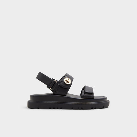 Linette Black Women's Footbed sandals - Footbed sandal, Footbed sandal - Black