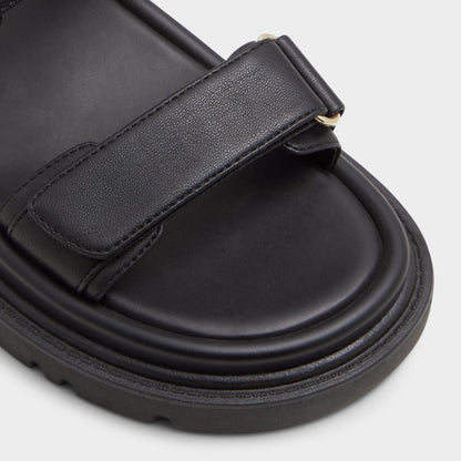 Linette Black Women's Footbed sandals - Footbed sandal, Footbed sandal - Black