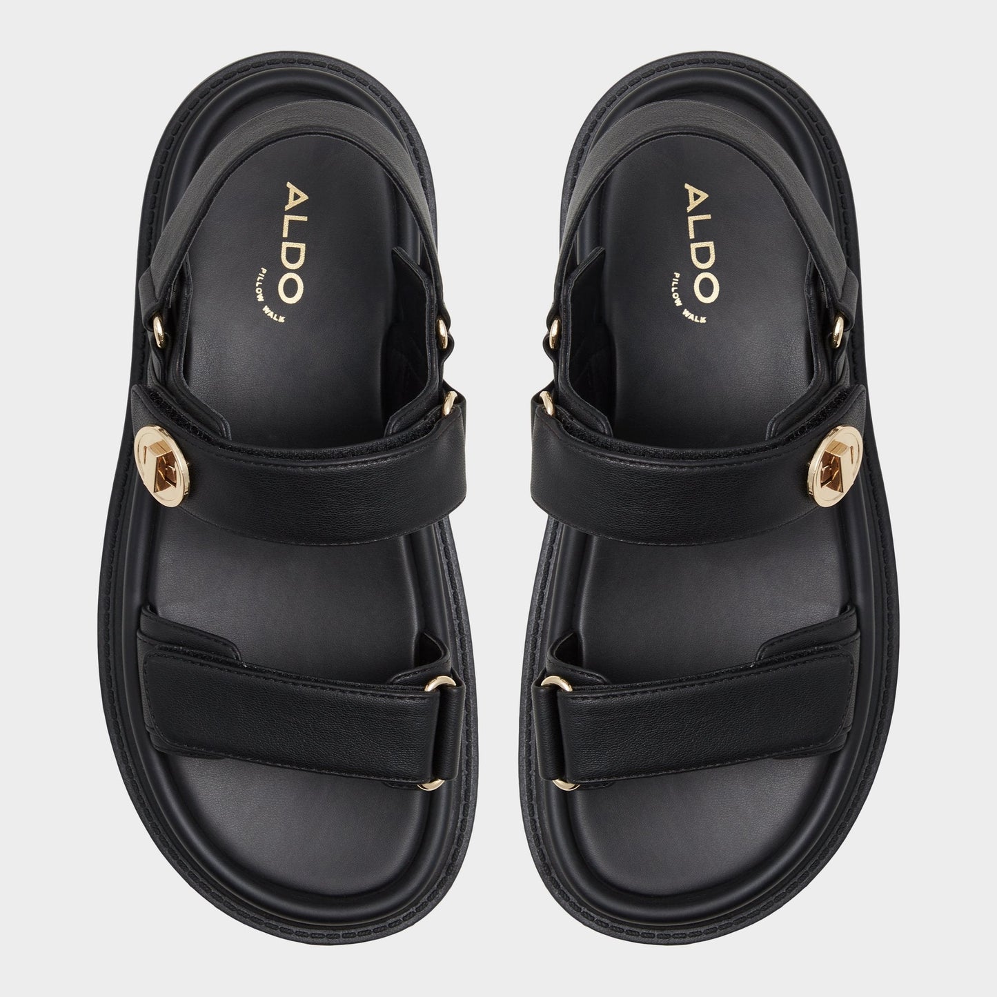 Linette Black Women's Footbed sandals - Footbed sandal, Footbed sandal - Black