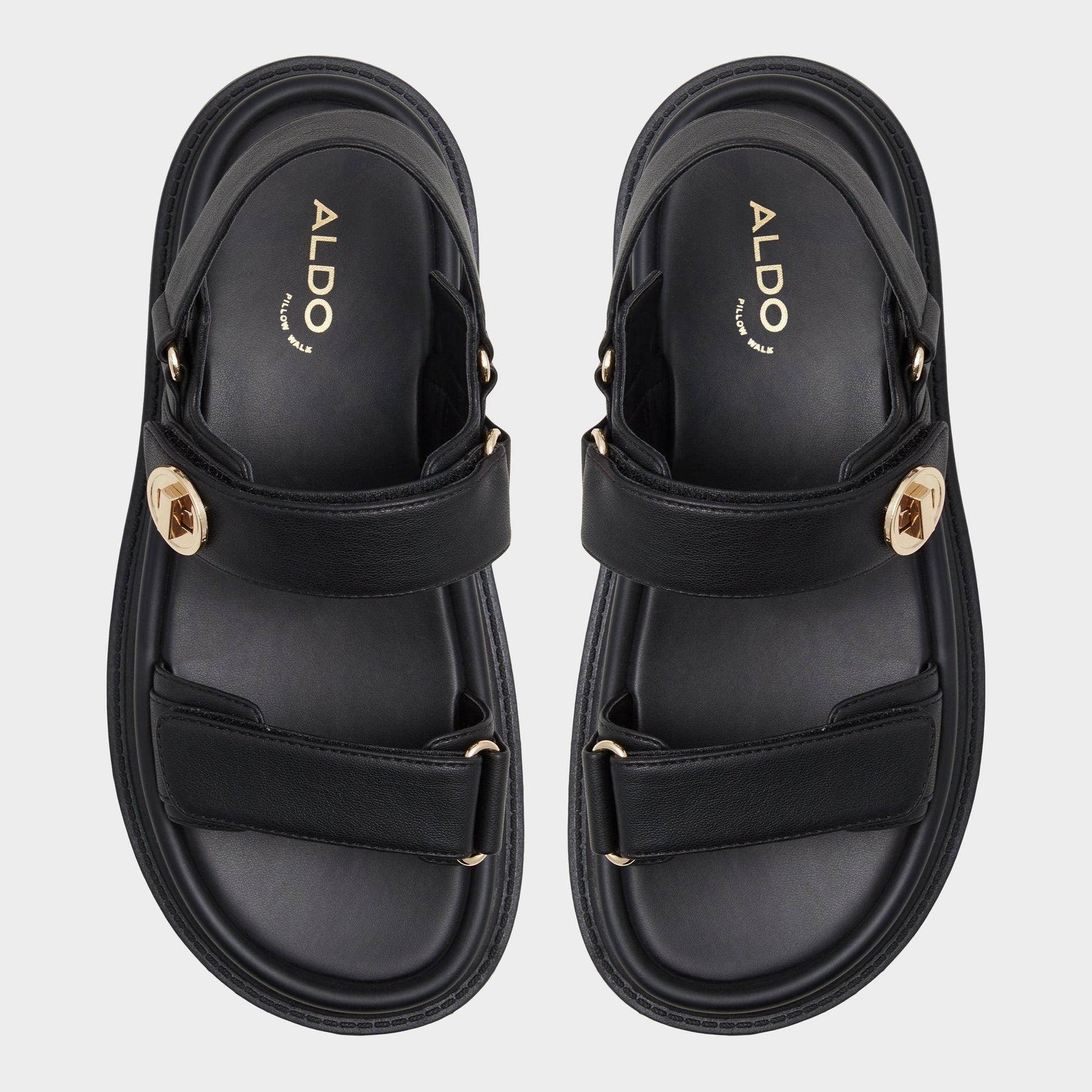 Linette Black Women's Footbed sandals - Footbed sandal, Footbed sandal - Black