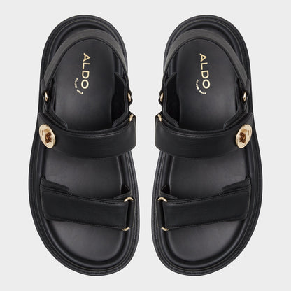 Linette Black Women's Footbed sandals - Footbed sandal, Footbed sandal - Black