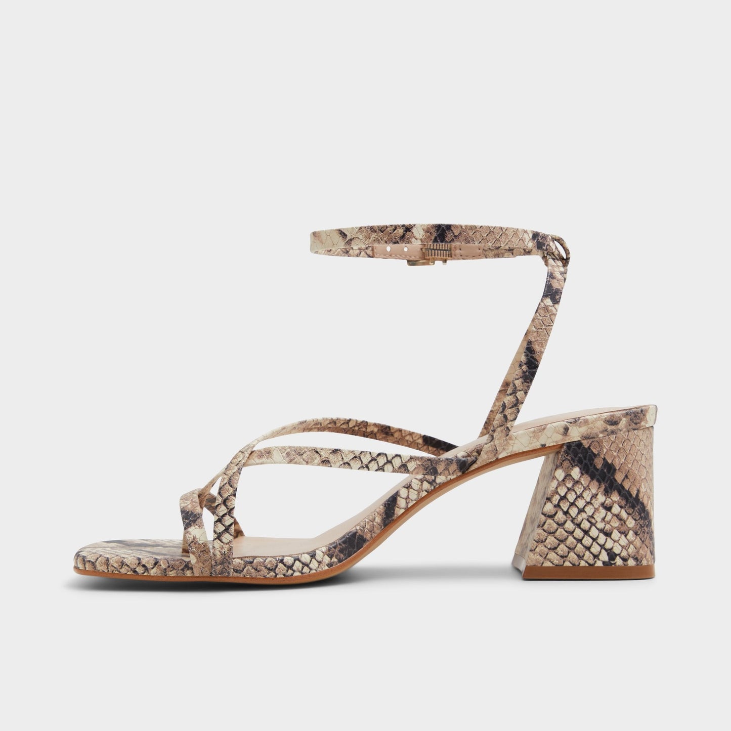 Adrauder in Brown Overflow 13801090 - Strappy block heeled sandal, Block heel - Brown Overflow
