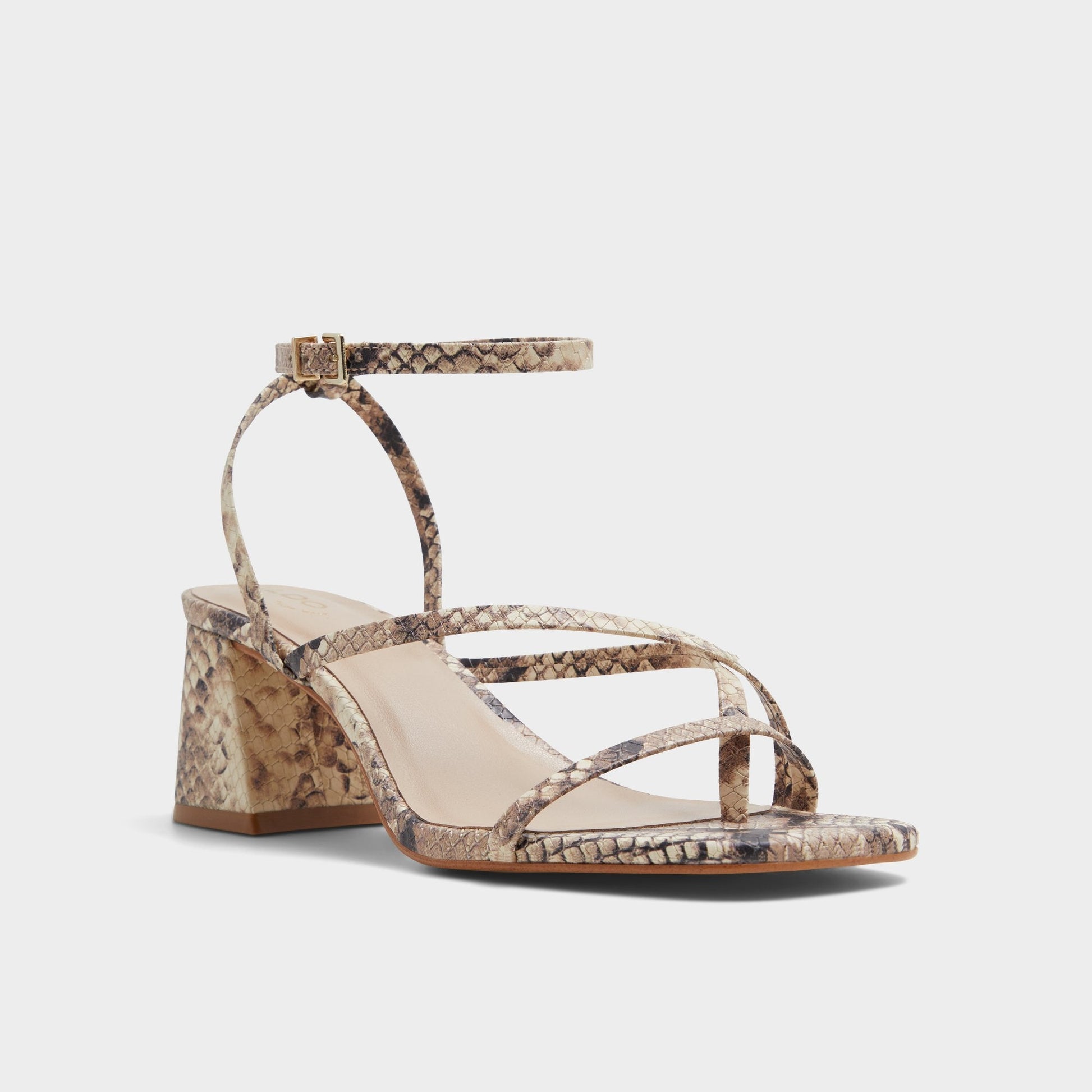 Adrauder in Brown Overflow 13801090 - Strappy block heeled sandal, Block heel - Brown Overflow