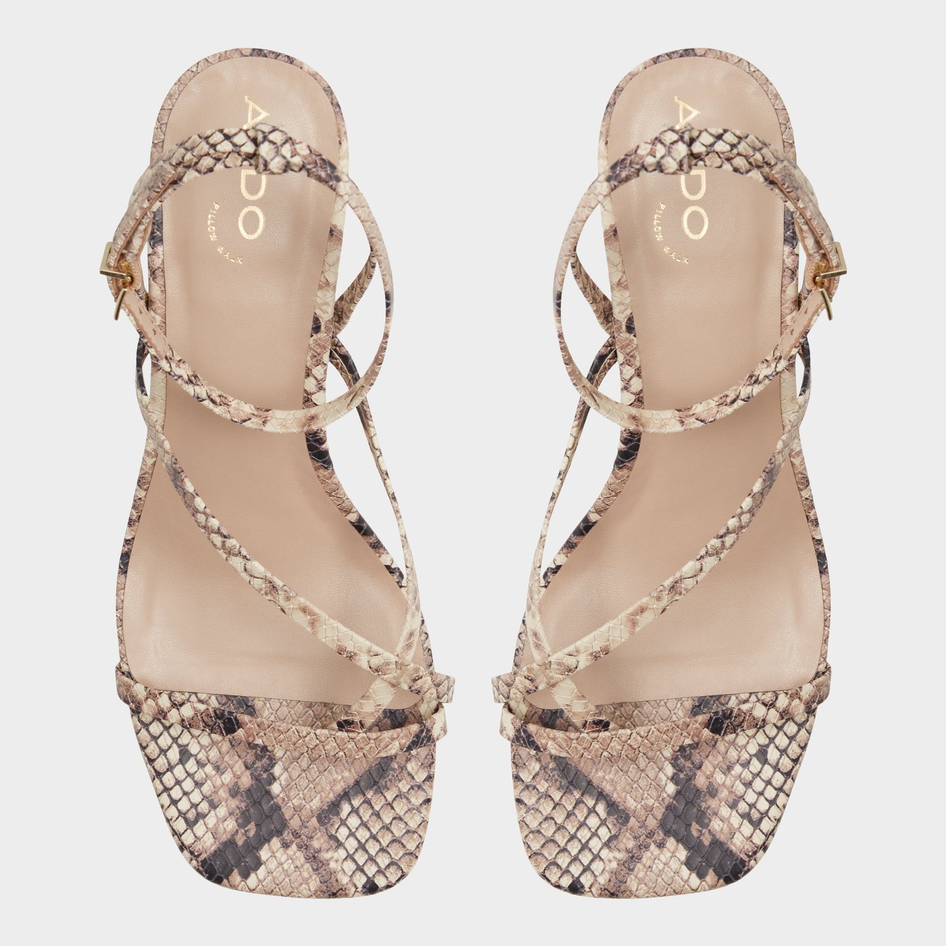 Adrauder in Brown Overflow 13801090 - Strappy block heeled sandal, Block heel - Brown Overflow