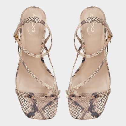 Adrauder in Brown Overflow 13801090 - Strappy block heeled sandal, Block heel - Brown Overflow