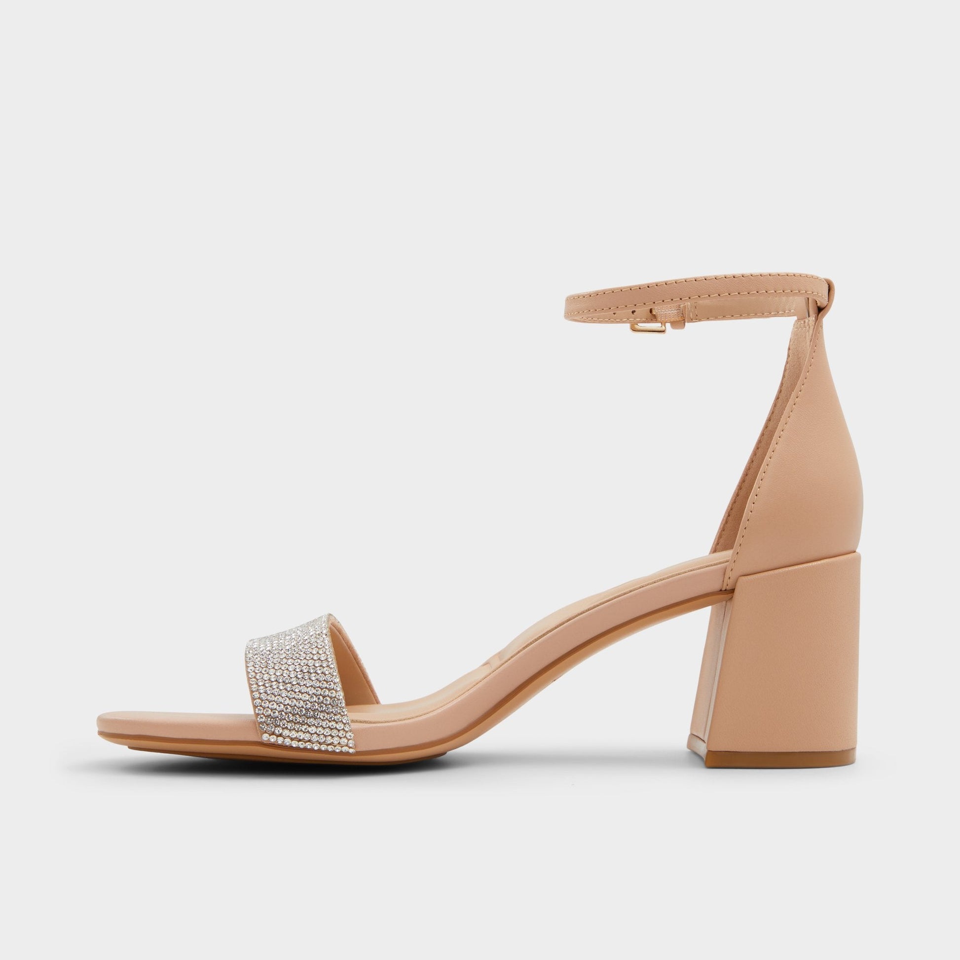 Pristine in Bone - Strappy sandal, Block heel - Bone