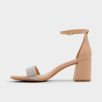 Pristine in Bone - Strappy sandal, Block heel - Bone