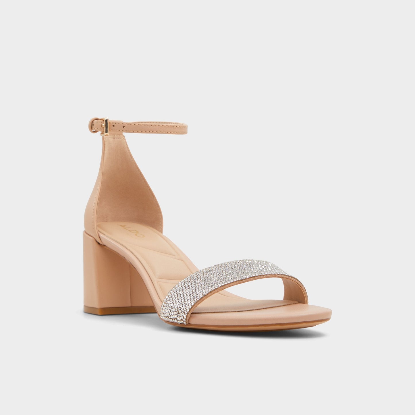 Pristine in Bone - Strappy sandal, Block heel - Bone