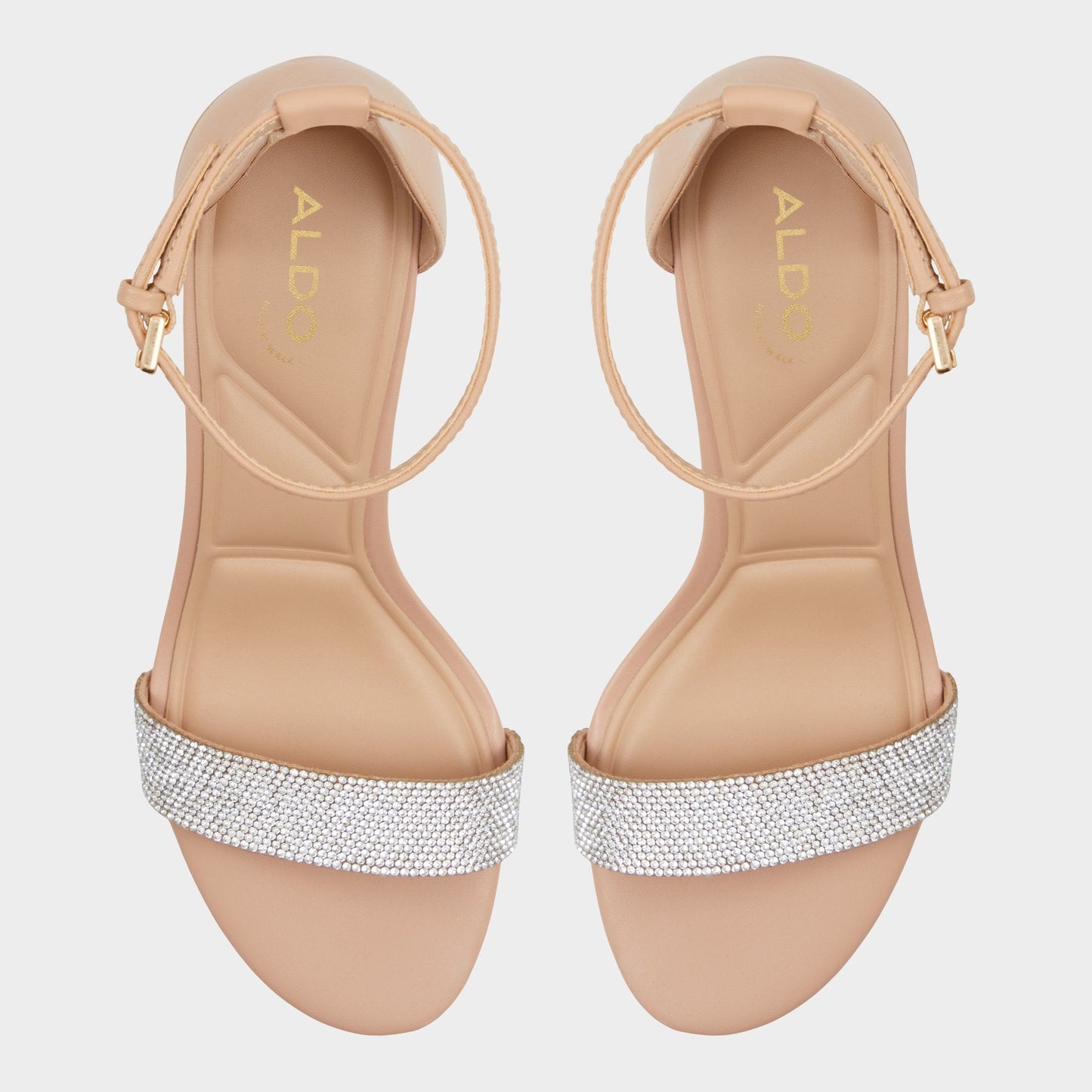 Pristine in Bone - Strappy sandal, Block heel - Bone