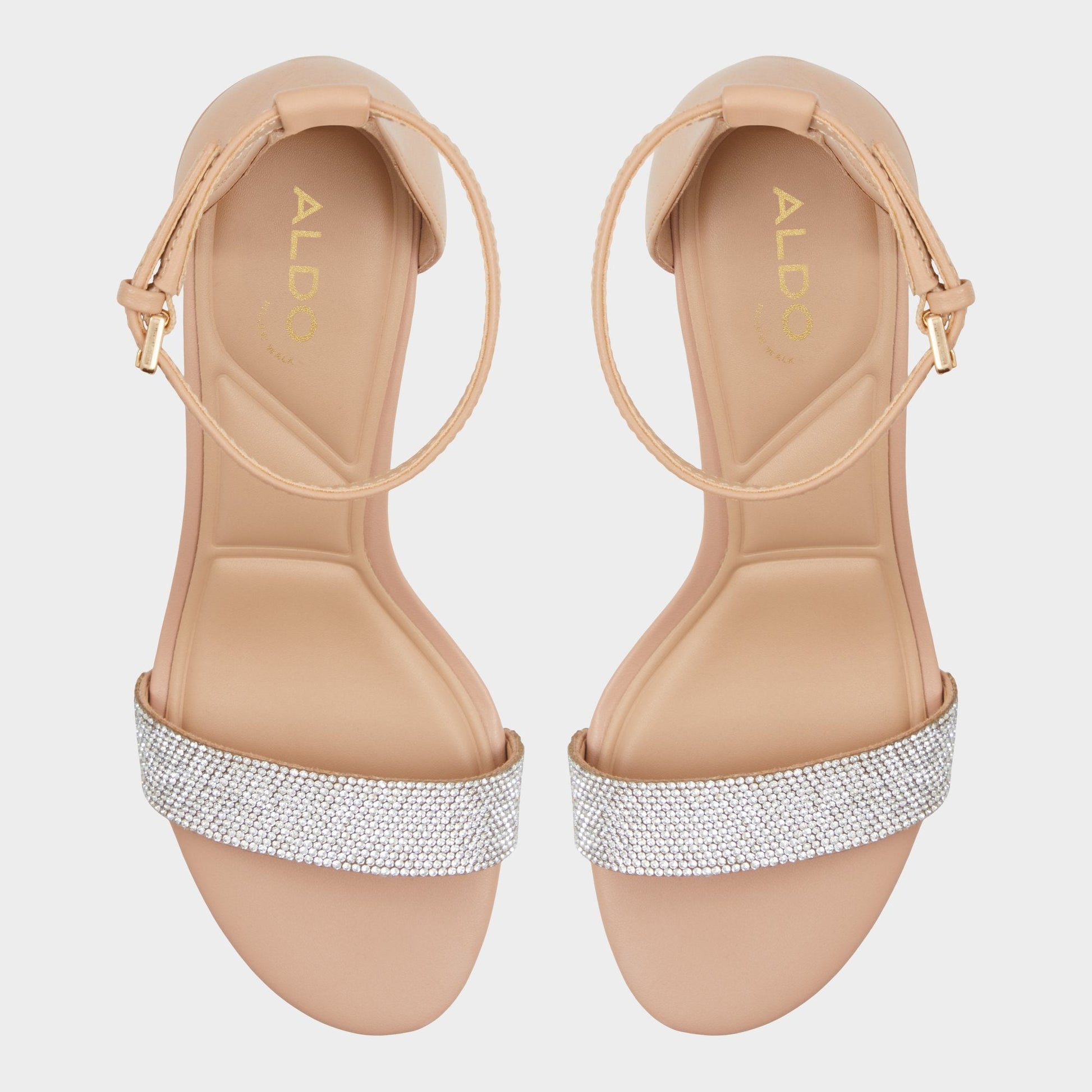 Pristine in Bone - Strappy sandal, Block heel - Bone