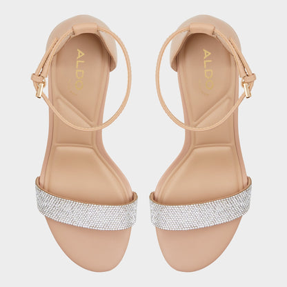 Pristine in Bone - Strappy sandal, Block heel - Bone