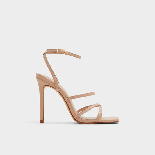 Galoi Bone Women's Strappy sandals - Strappy heeled sandal - Bone