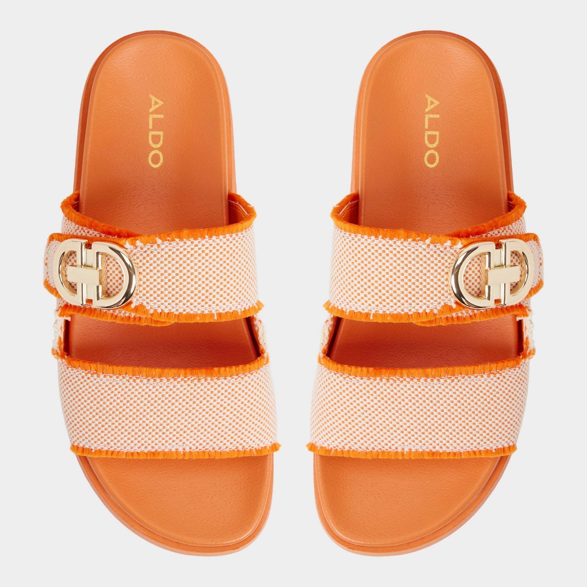 Daisymae Orange Women's Footbed sandals -  - Orange